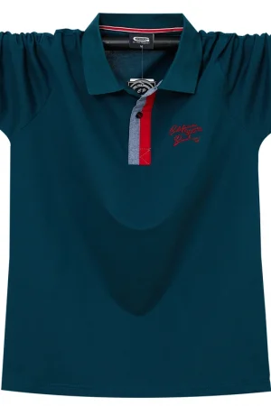 Fashion Summer Cotton Polo Shirt Men Short Sleeve Buttton Collar Summer Slim Fit Shirt Striped Streetwear Casual Male Polo Shirt